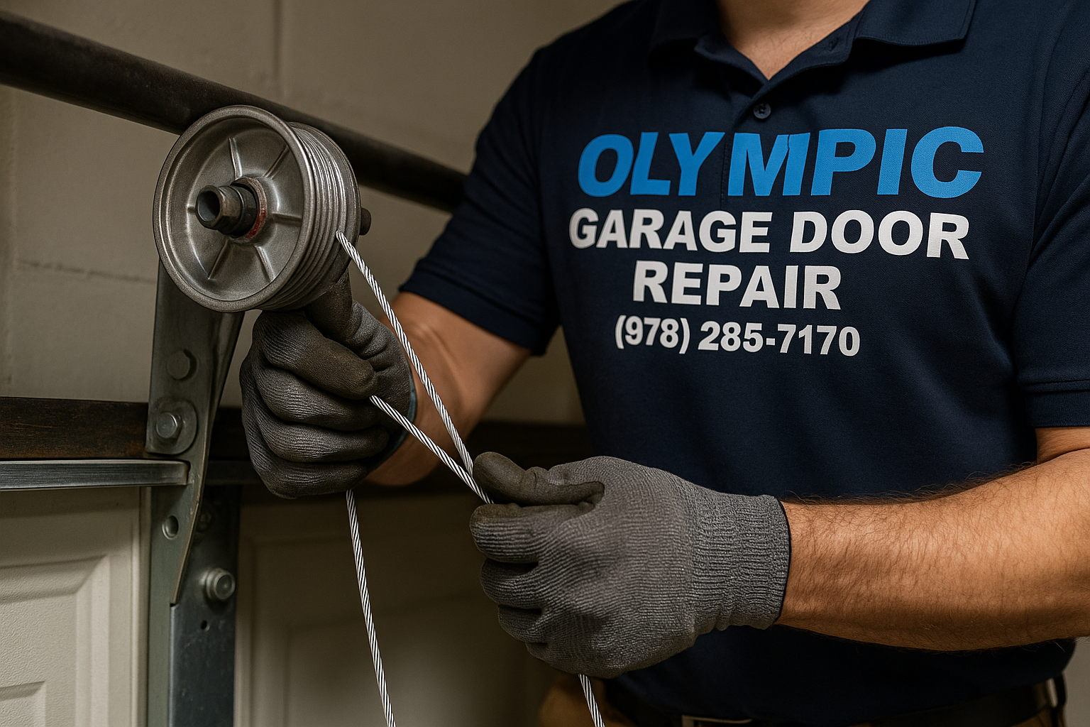 Garage Door Cable Repair in Westford