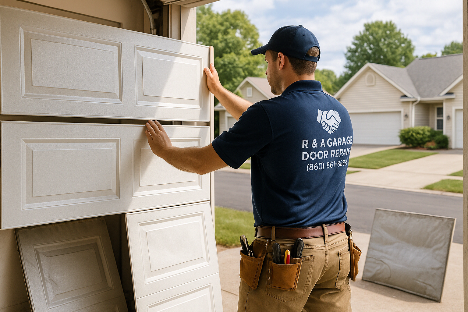 Garage Door Panel Replacement service in Arlington
