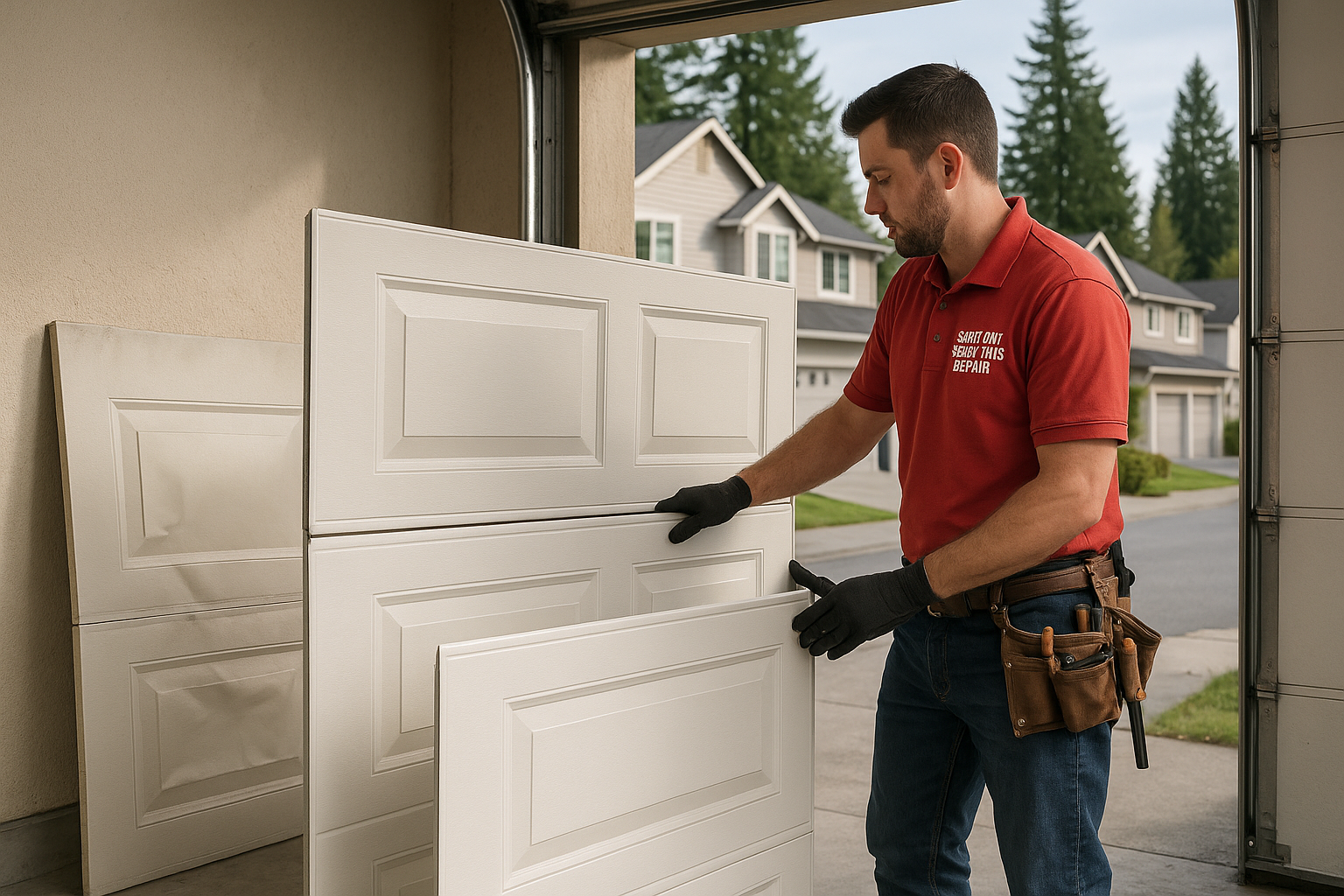 Garage Door Panel Replacement service in Devens